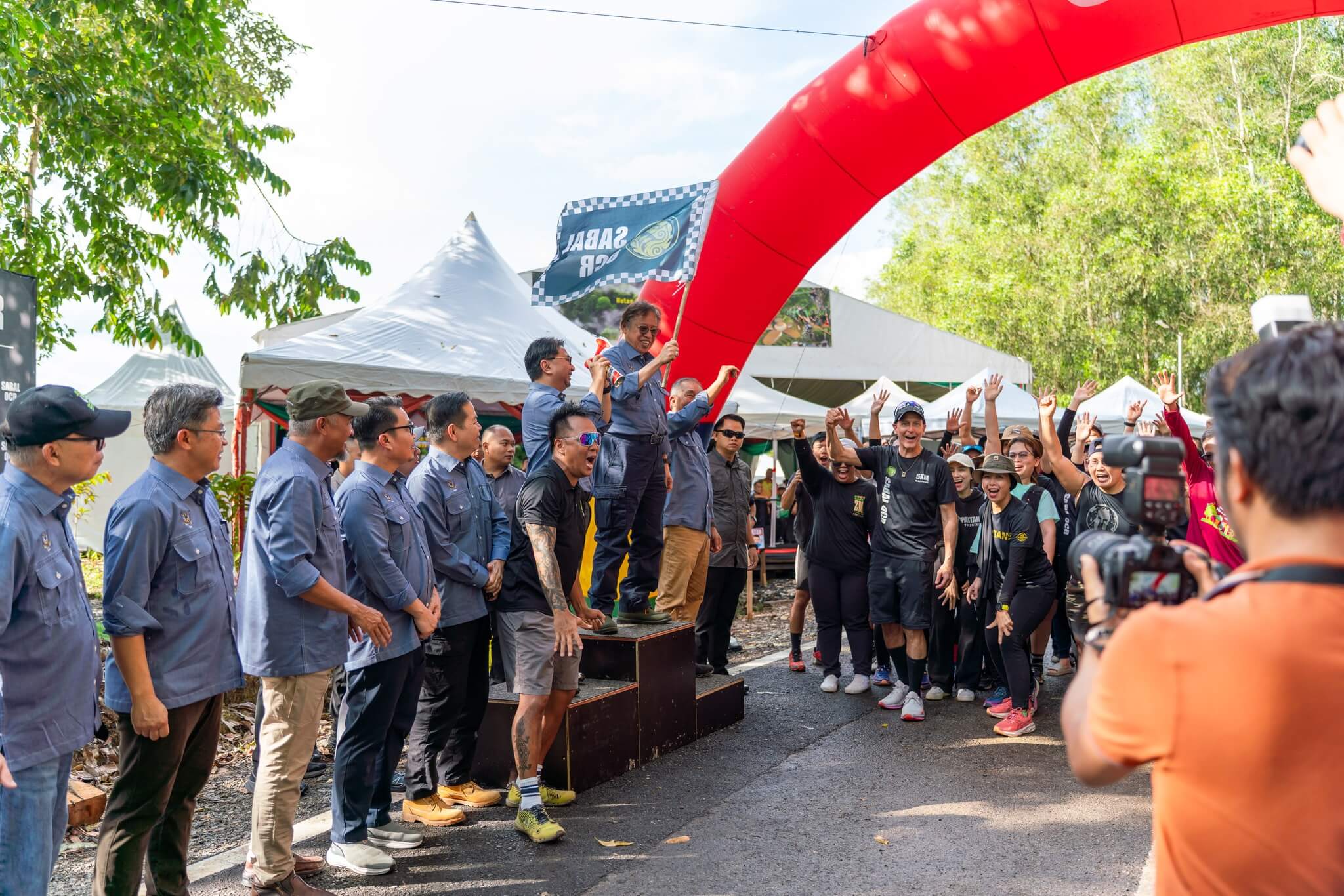Premier of Sarawak officiating the flag-off